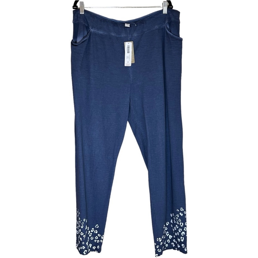 Weekends By Chico's Women,s Blue Joggers Front Pockets Size 3 (18-20)-NWT
